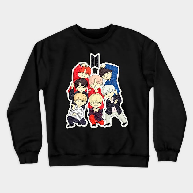 Chibi BTS Crewneck Sweatshirt by Eoli Studio